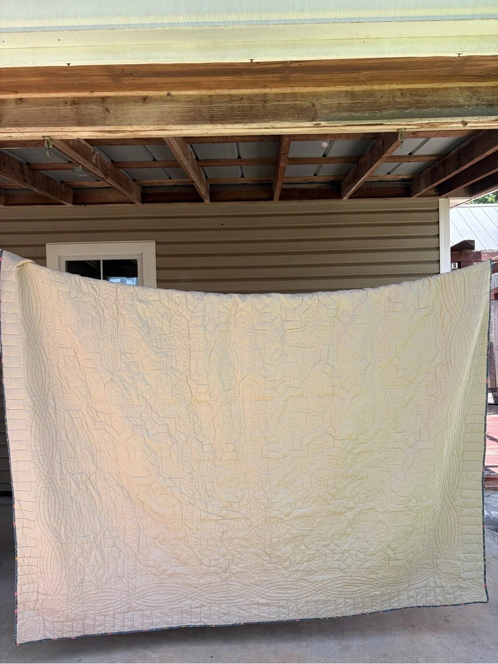 Vintage Pinewheel Star Quilt, 1980s Patchwork Quilt, 84x86”